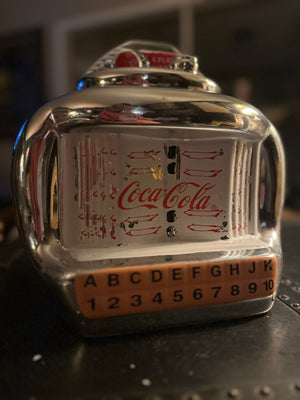 Vintage Coca-Cola Chrome Jukebox Cookie Jar by Gibson