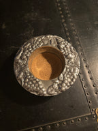 Holland Boone Polished Pewter Grapevine Wine Bottle Coaster, c. 1970