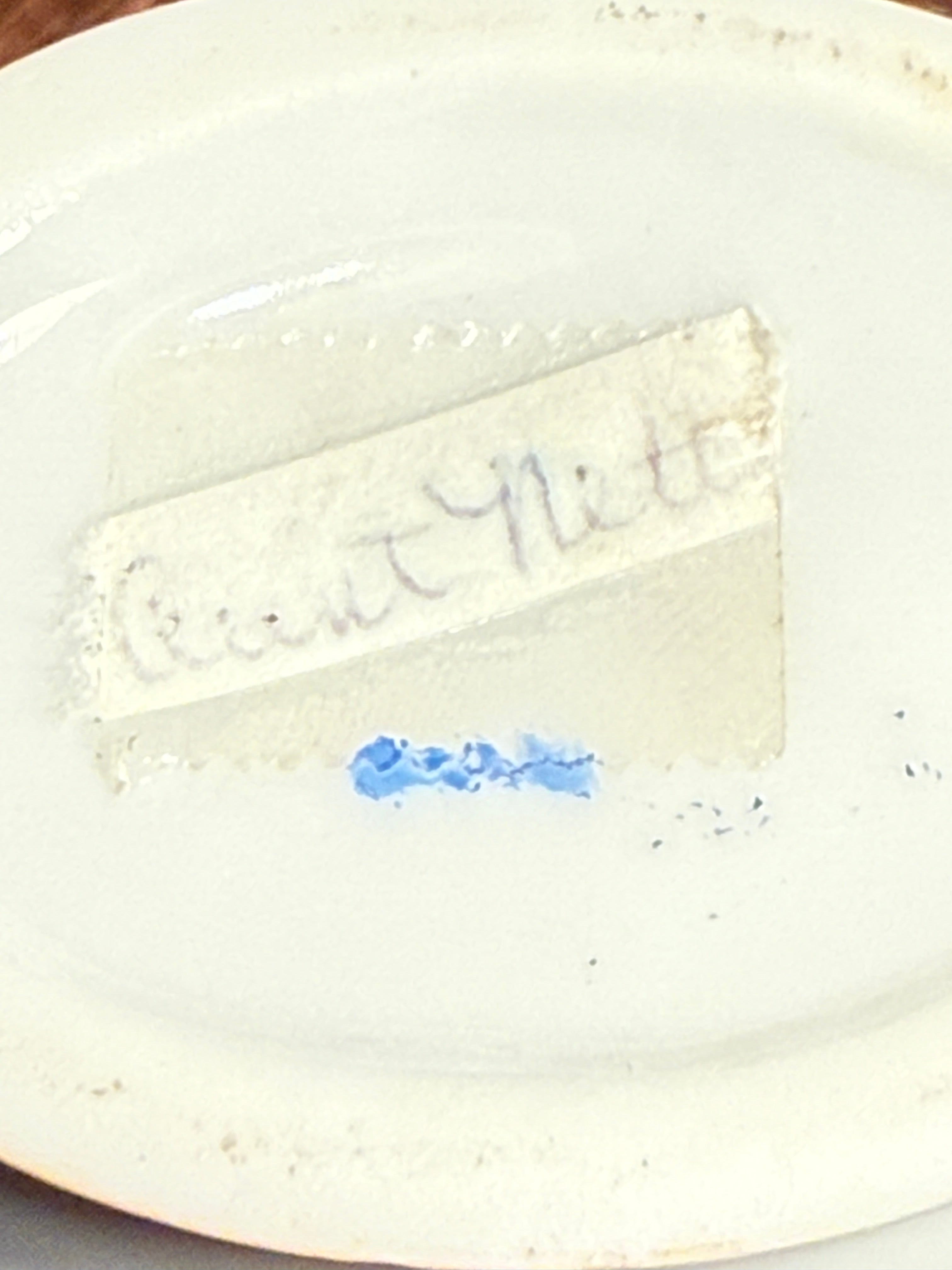 Hand-Painted Porcelain Creamer with Scalloped Spout & Gold Trim, c. 1930–1945