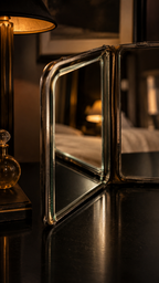 c. 1930s Art Deco Tri-Fold Beveled Vanity Mirror