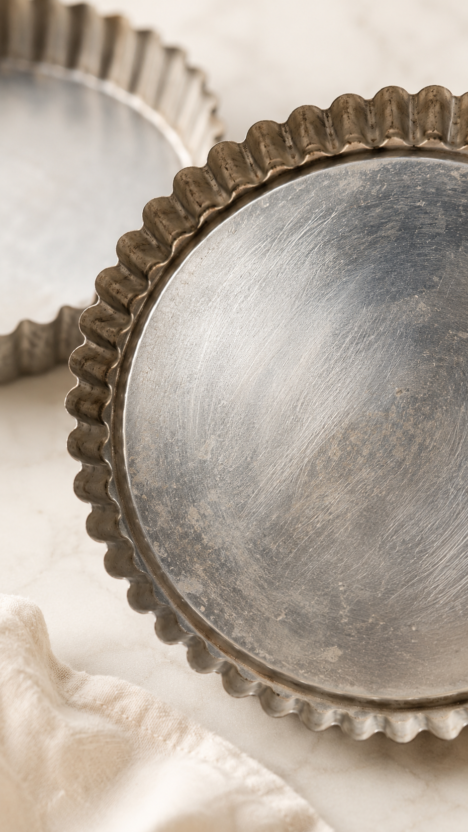 Pair of Vintage Dr. Oetker Fluted Tart Pans, Made in Germany, c. 1960s