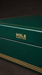 Vintage Mele Emerald Green Jewelry Box with Gold Trim, c. 1960s–1970s