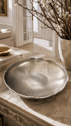 Vintage Wilson Specialties Hand-Wrought Aluminum Centerpiece Bowl, Circa 1940s–1950s