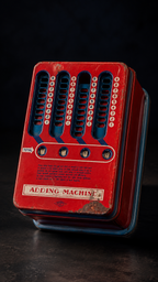 Vintage Wolverine Tin Lithograph Toy Adding Machine, Circa 1940s