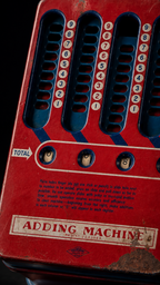 Vintage Wolverine Tin Lithograph Toy Adding Machine, Circa 1940s