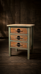 Refinished Circa 1940s Primitive Cottage Three-Drawer Accent Chest, Lupo Select