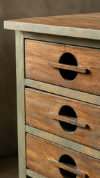 Refinished Circa 1940s Primitive Cottage Three-Drawer Accent Chest, Lupo Select
