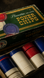 1963 Pleasantime Deluxe Poker Chips Set by Pacific Game Co.