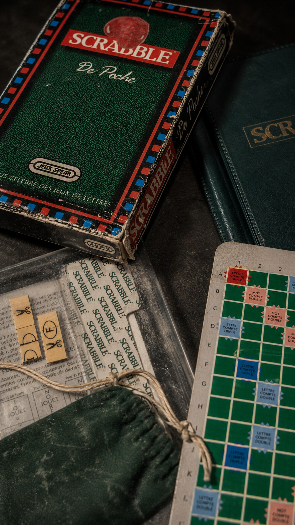 Vintage French Scrabble de Poche Magnetic Travel Game by Jeux Spear