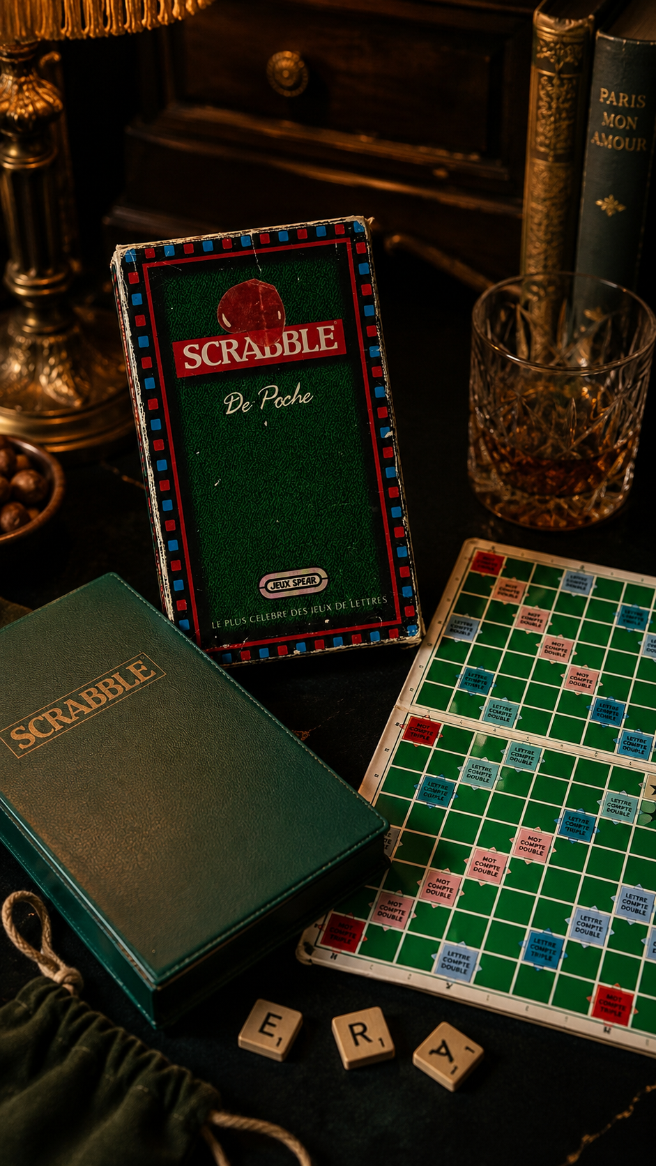 Vintage French Scrabble de Poche Magnetic Travel Game by Jeux Spear