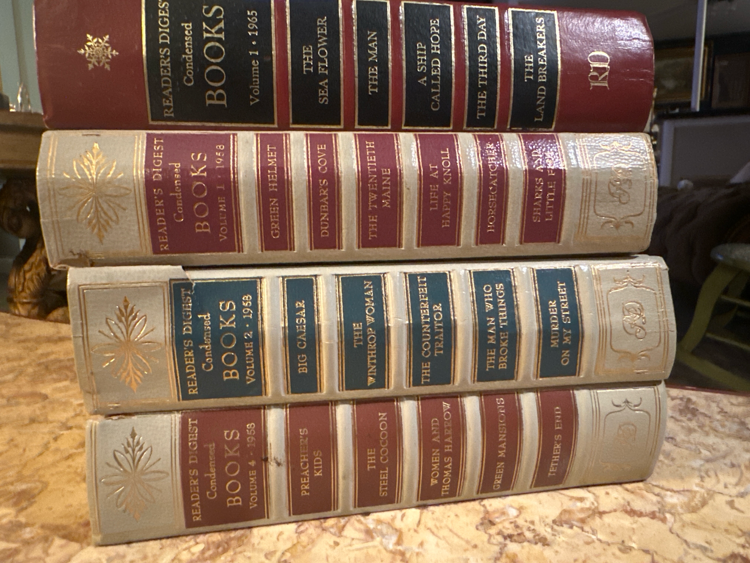 Vintage Reader’s Digest Condensed Books, Set of 4, c. 1958–1965