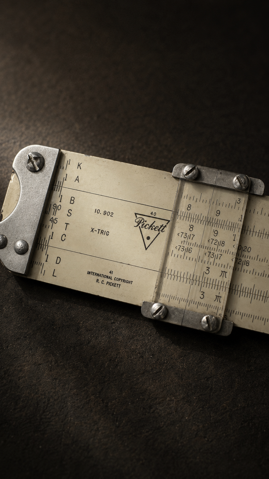 Pickett Model 40 Slide Rule, c. 1940s | R.C. Pickett Simplex Trig Engineering Rule