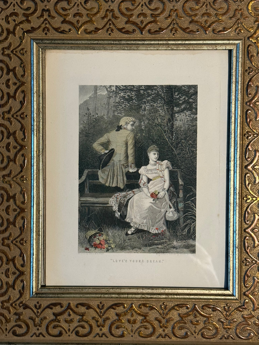 “Love’s Young Dream” — after Jane M. Bowkett Engraved &amp; Printed by Illman Brothers (Philadelphia), c. 1865–1890