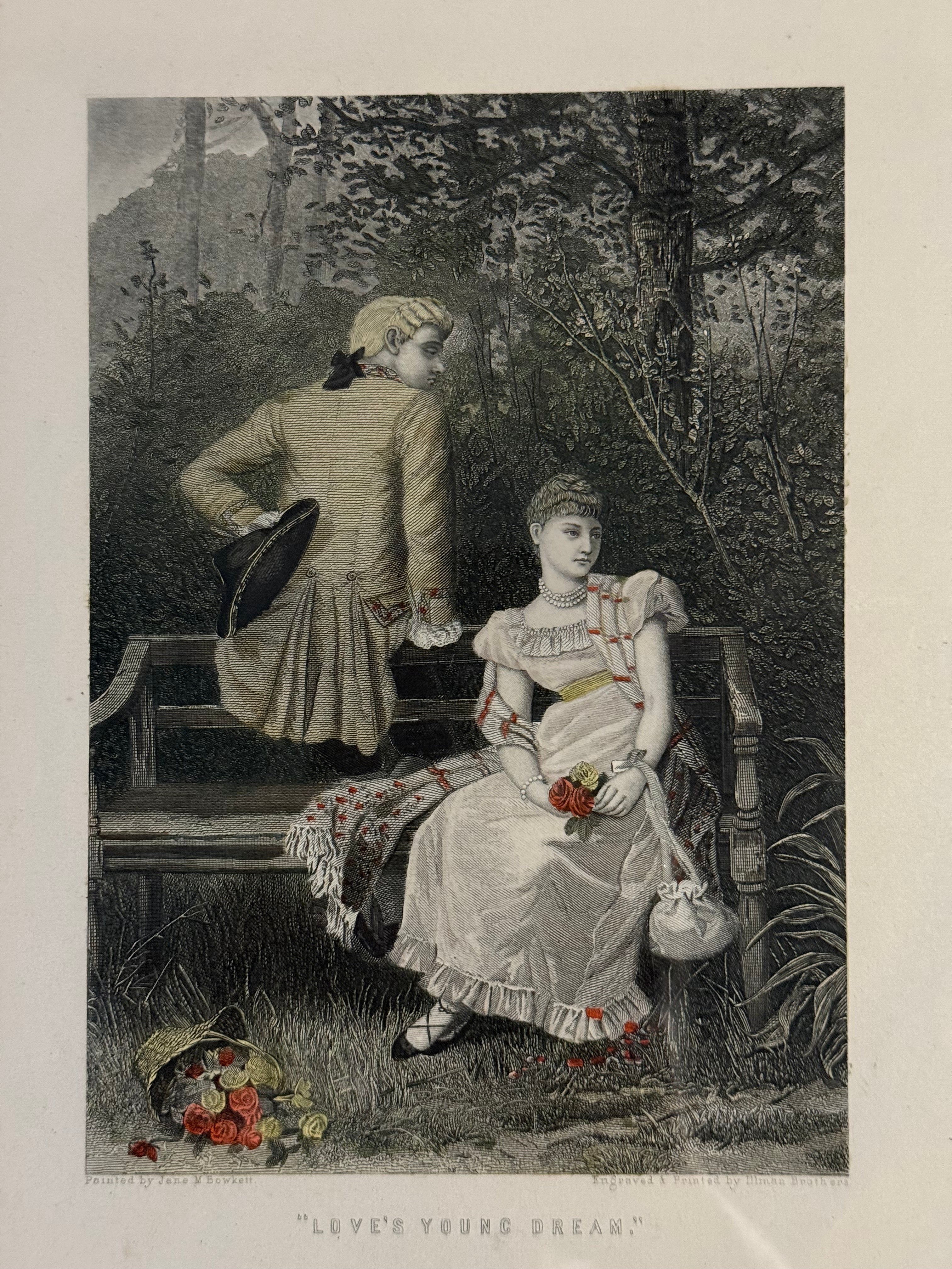 “Love’s Young Dream” — after Jane M. Bowkett Engraved &amp; Printed by Illman Brothers (Philadelphia), c. 1865–1890