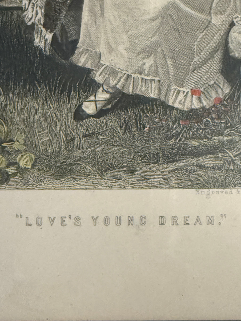“Love’s Young Dream” — after Jane M. Bowkett Engraved &amp; Printed by Illman Brothers (Philadelphia), c. 1865–1890