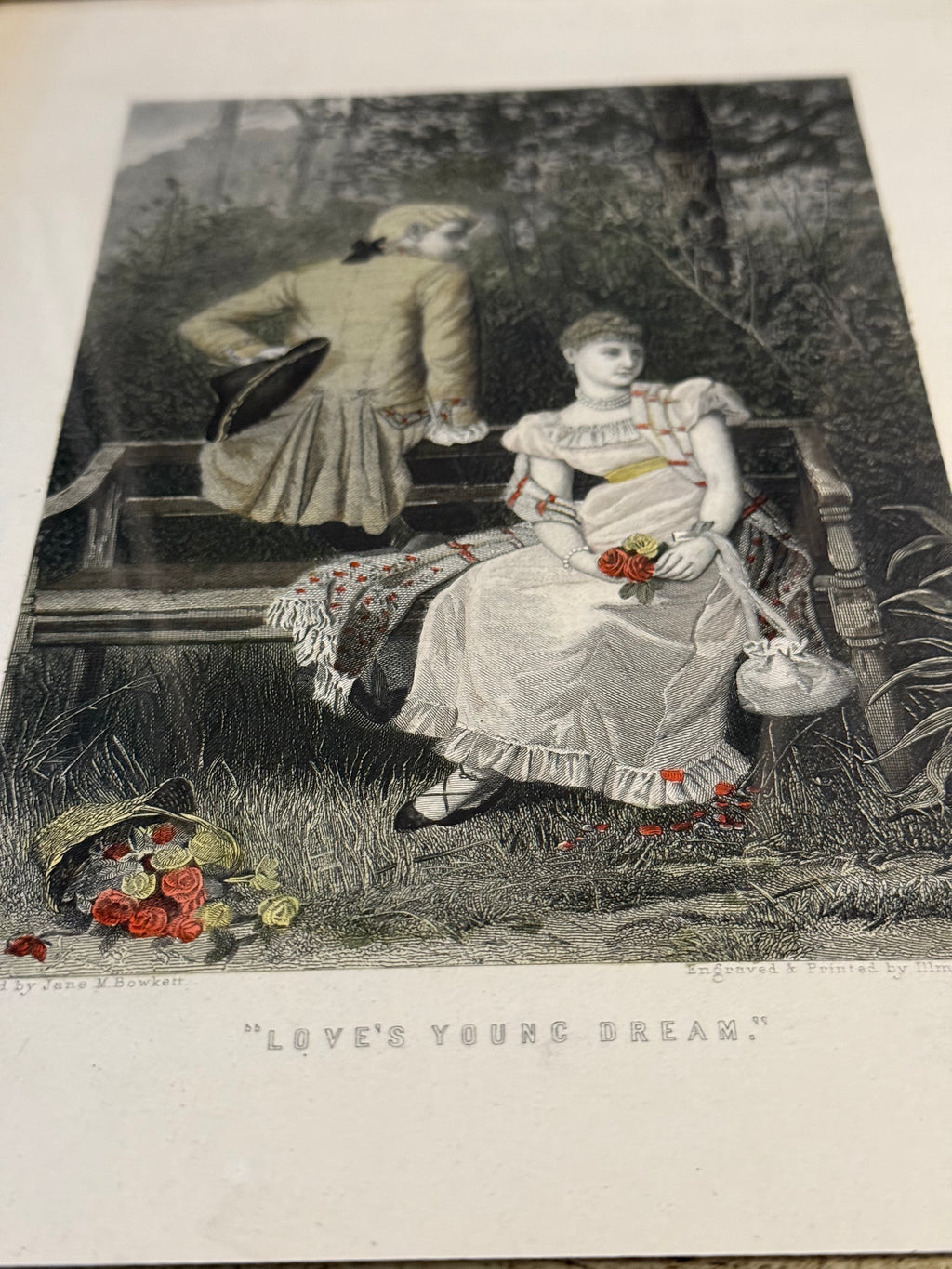 “Love’s Young Dream” — after Jane M. Bowkett Engraved &amp; Printed by Illman Brothers (Philadelphia), c. 1865–1890