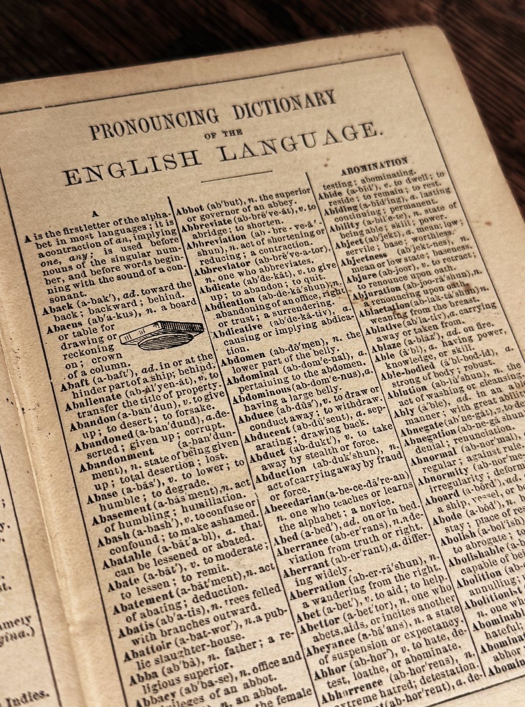 American Illustrated Pronouncing Pocket Dictionary, Published 1870
