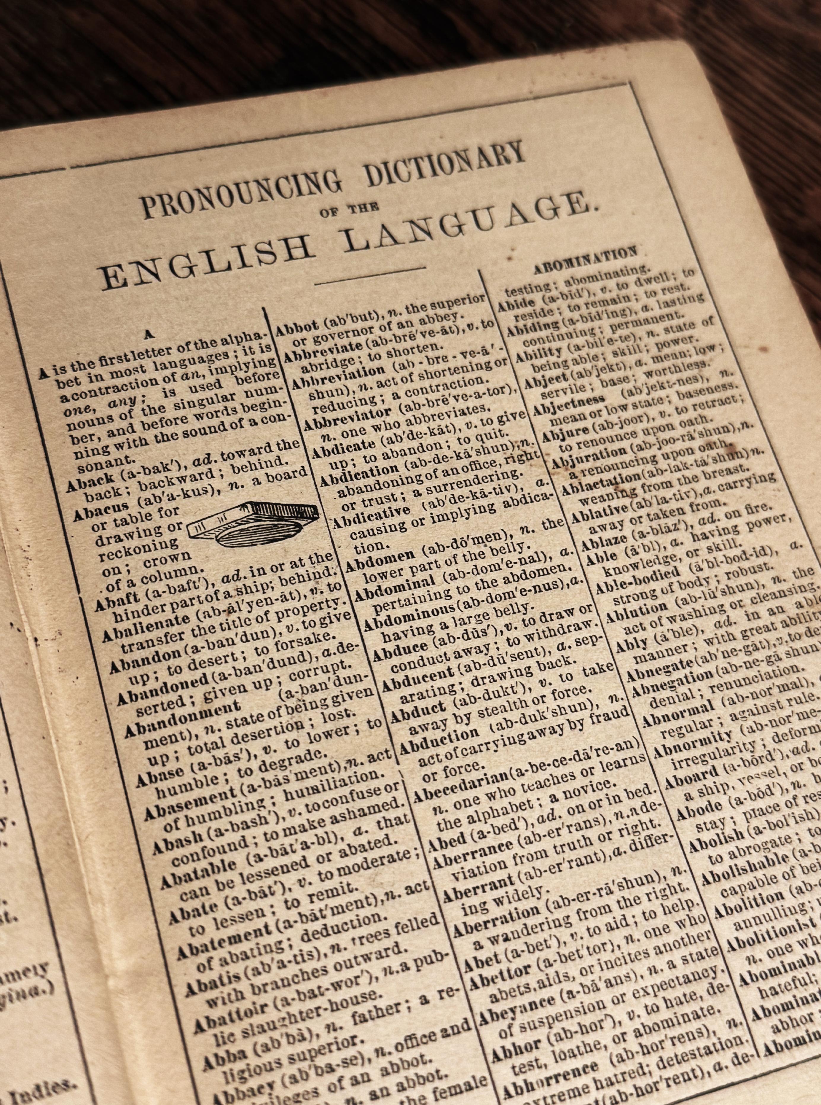 American Illustrated Pronouncing Pocket Dictionary, Published 1870