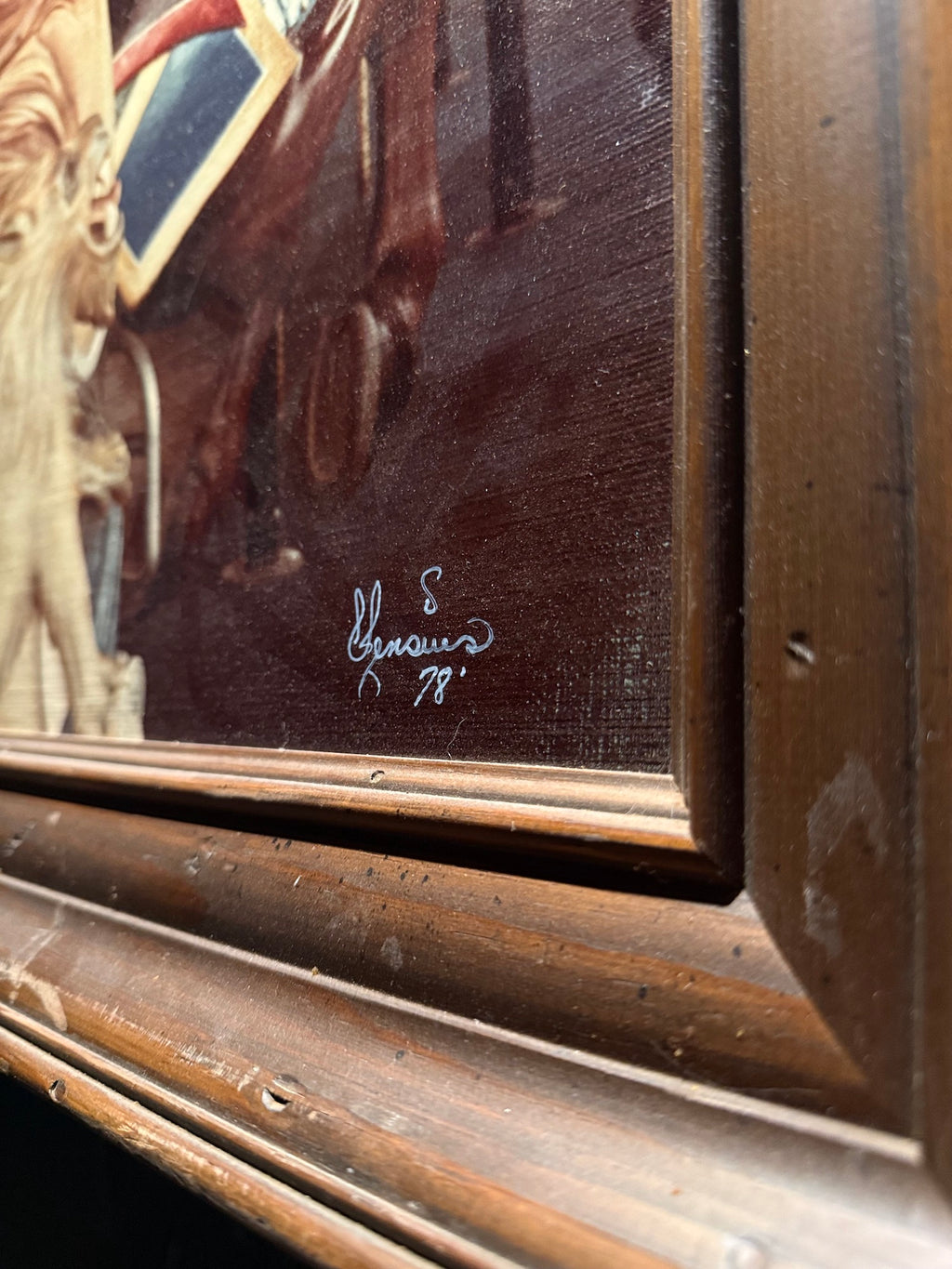 Santa Cruz Beach Boardwalk Looff Carousel Horse – Oil On Canvas Signed S. Gensuo (1978)