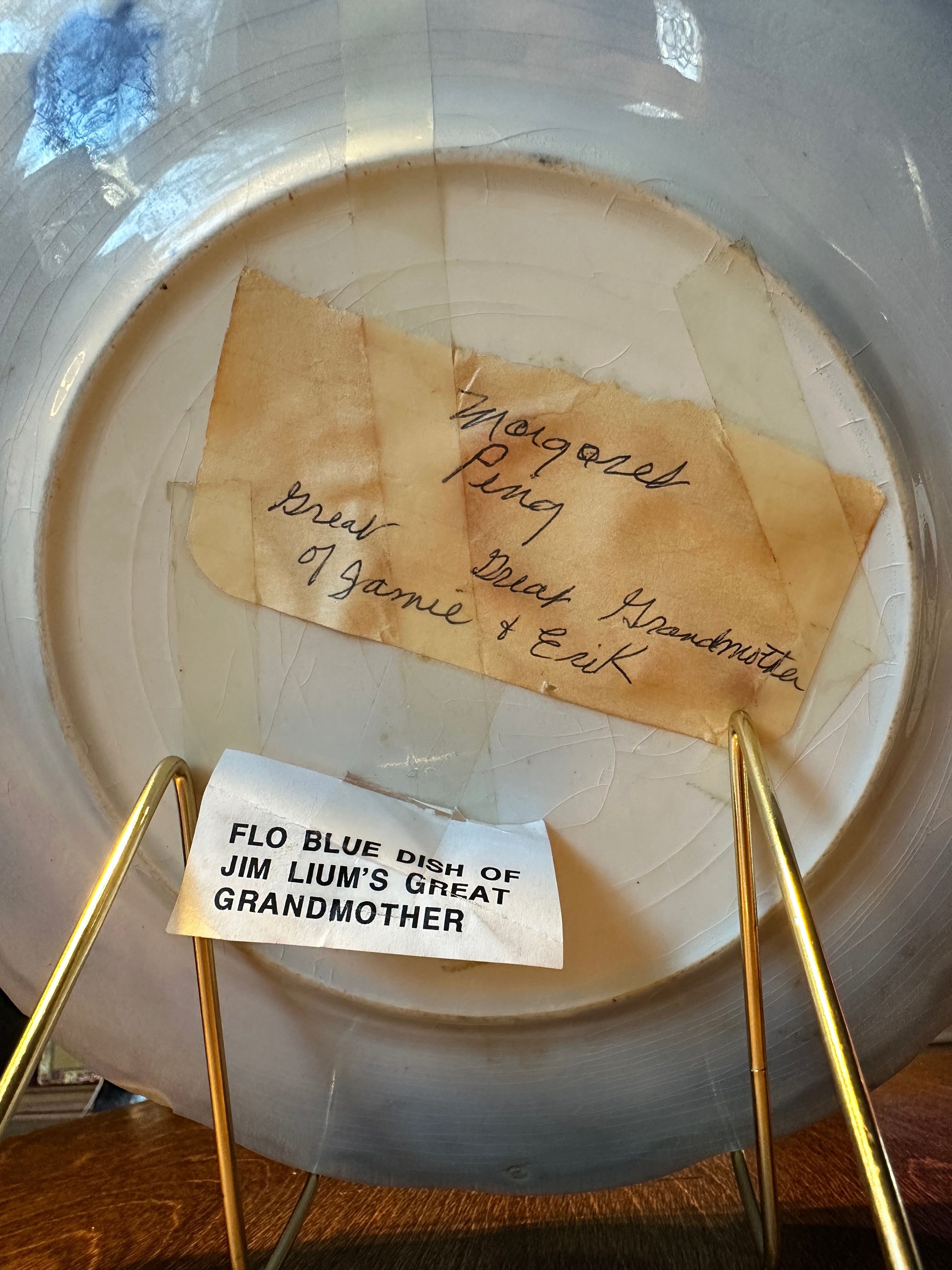 Antique Victorian Flow Blue Porcelain Dish, c.1880–1900