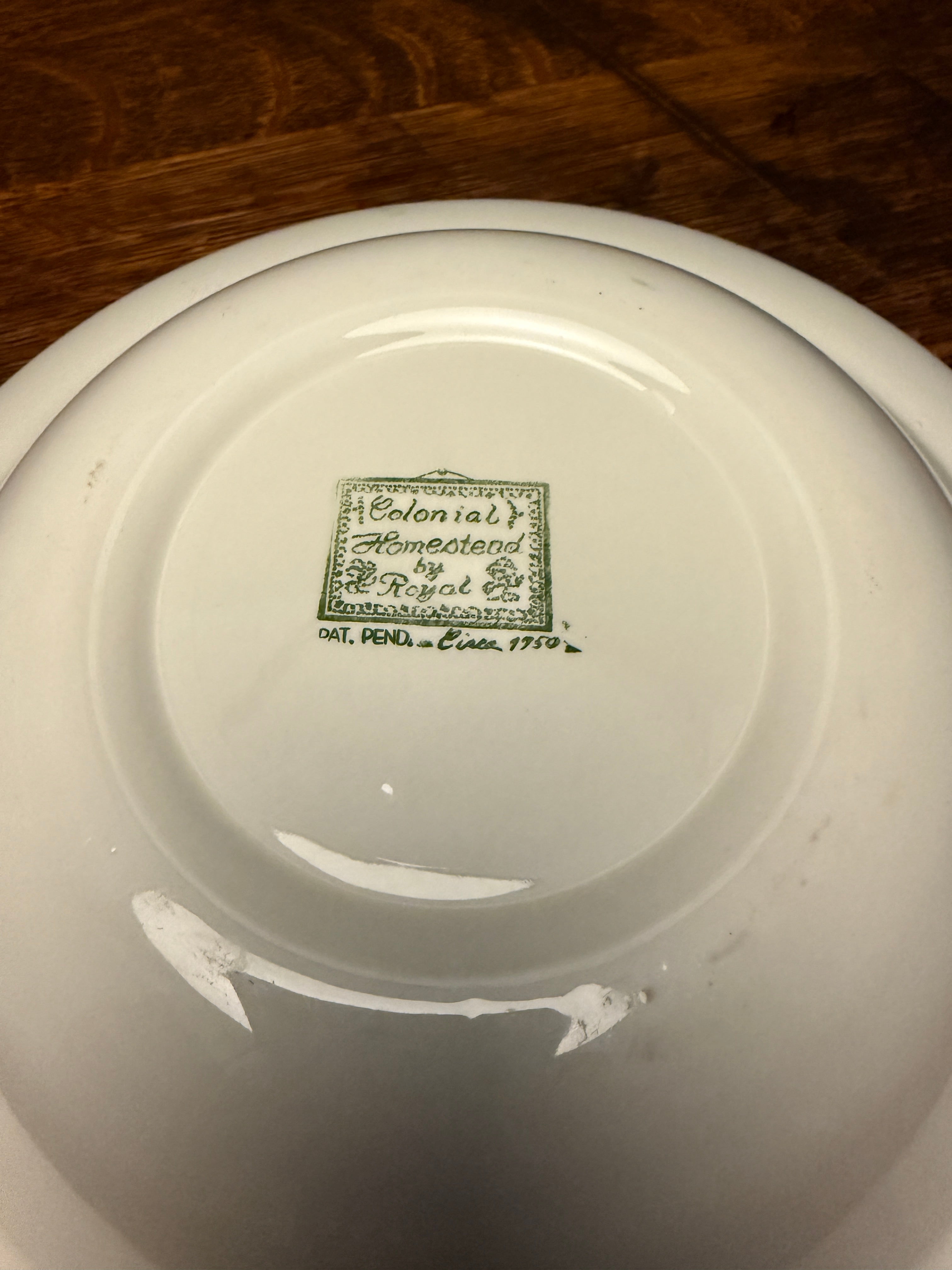 “Colonial Homestead” Dinnerware by Royal China Co., Sebring, Ohio — Circa 1950