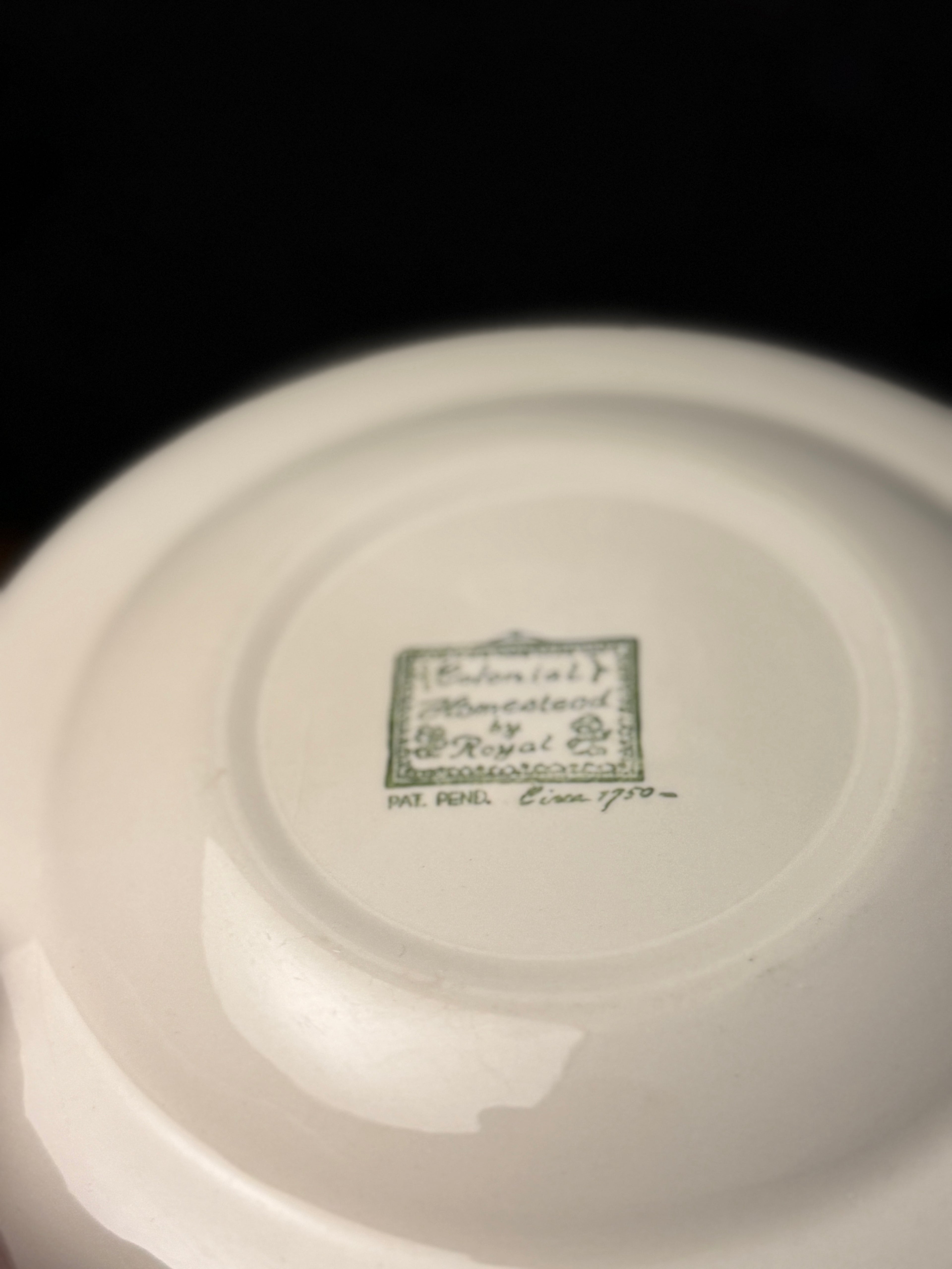 Mid-Century “Colonial Homestead” Oval Serving Platter by Royal China (USA), c. 1950s