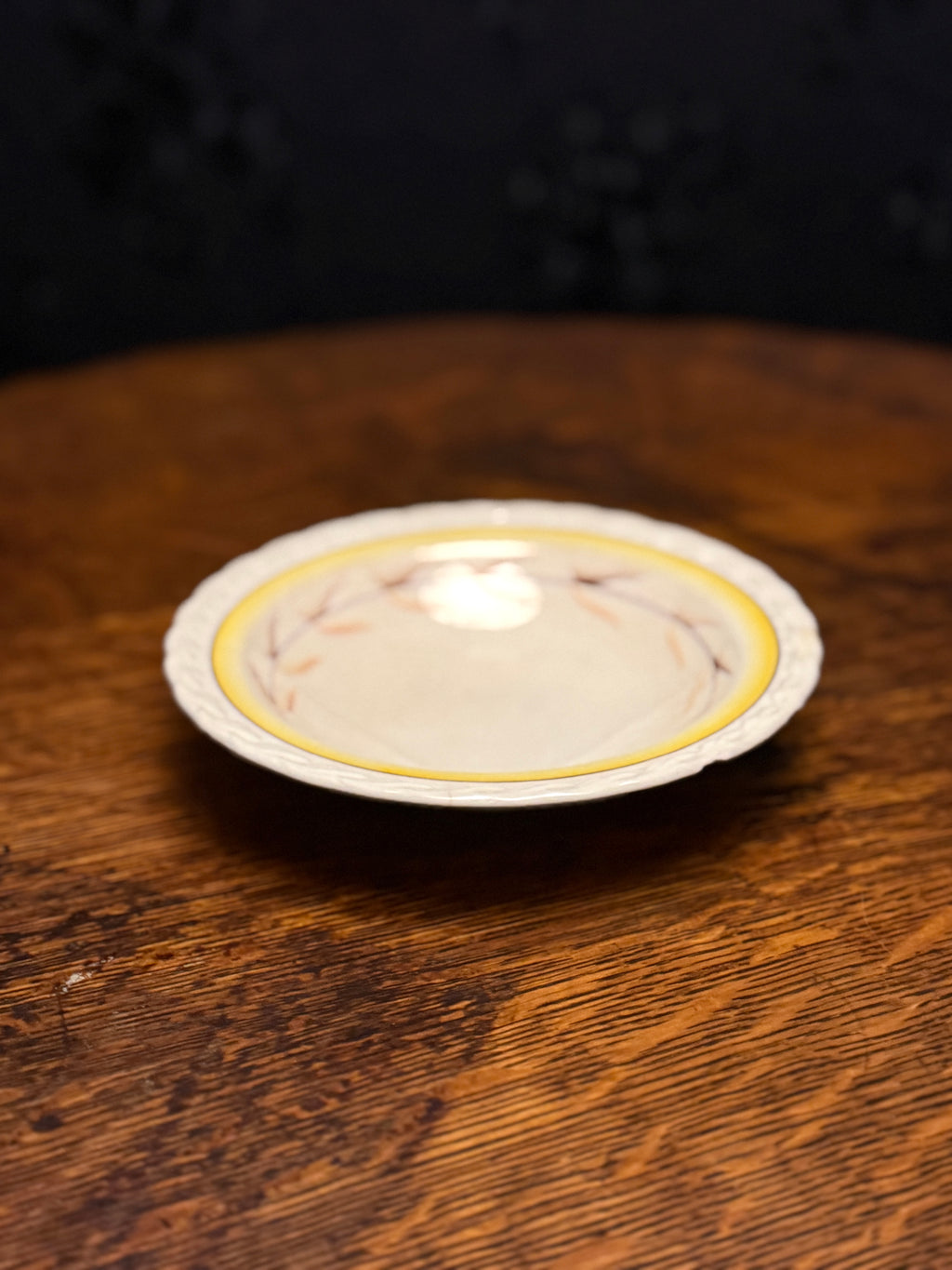 Hand-Painted Earthenware Soup Plate – Vernon Kilns “California Hand Painted” Series, Vernon, California — Circa 1940–1948