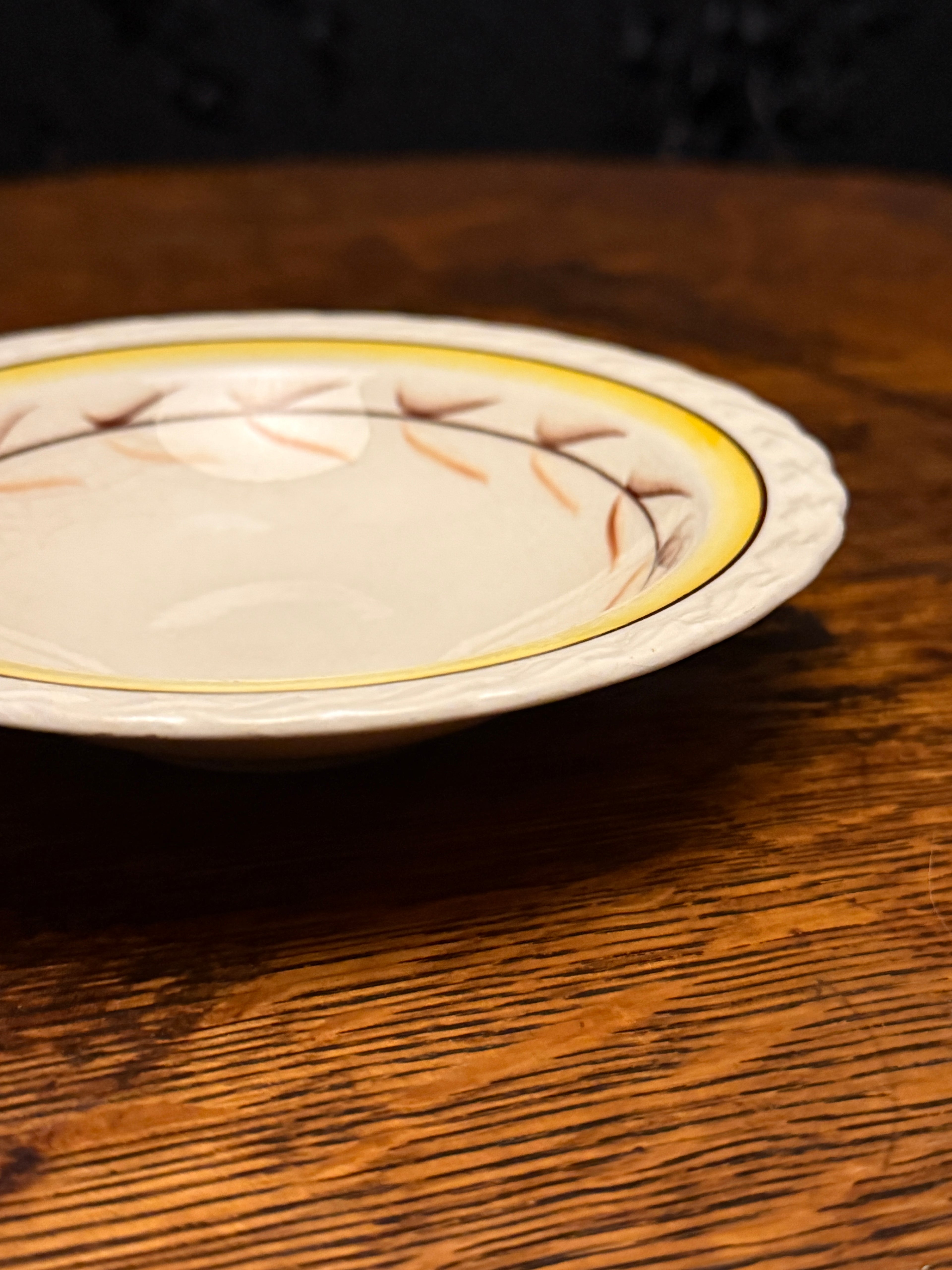 Hand-Painted Earthenware Soup Plate – Vernon Kilns “California Hand Painted” Series, Vernon, California — Circa 1940–1948