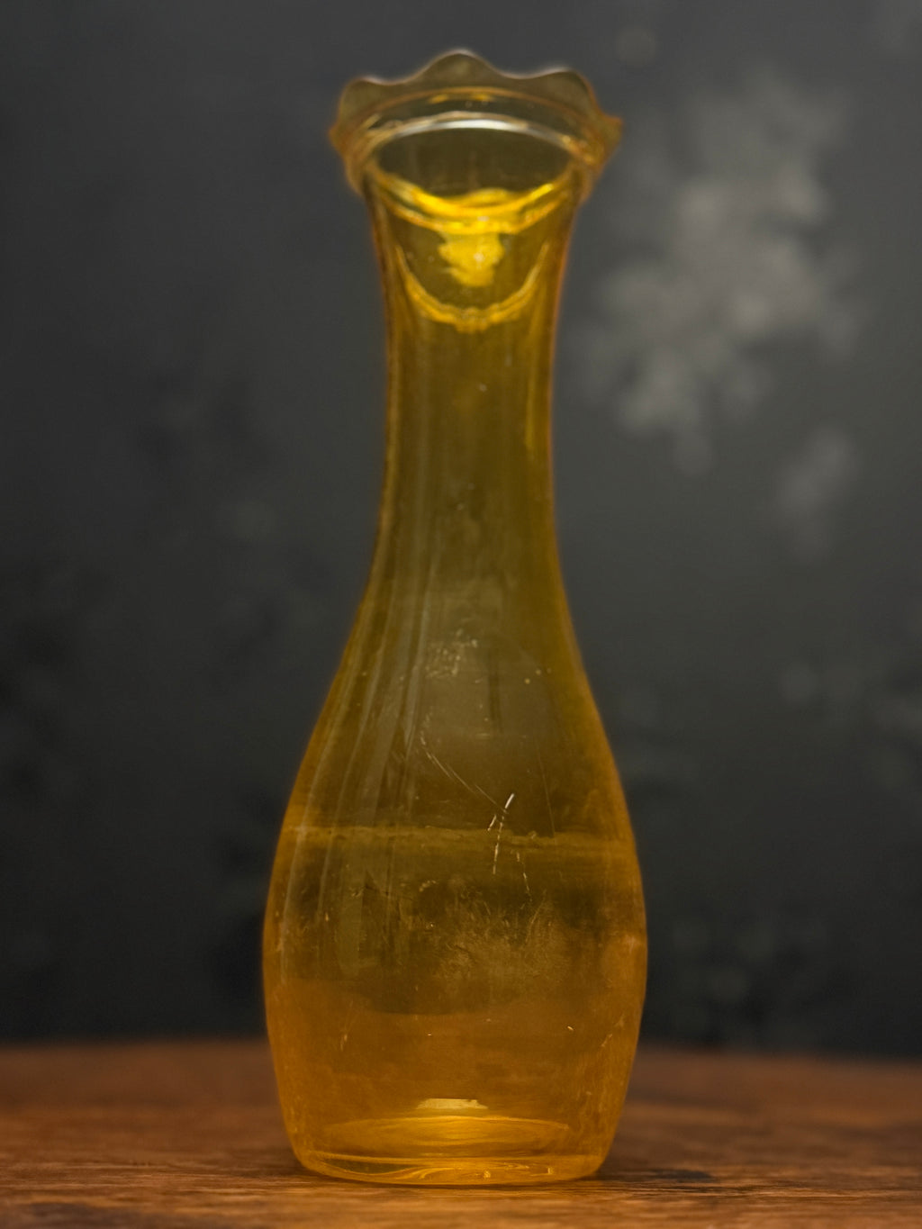 Amber Crackle Glass Bud Vase — Blenko Glass Company, Milton, West Virginia — Circa 1960–1965