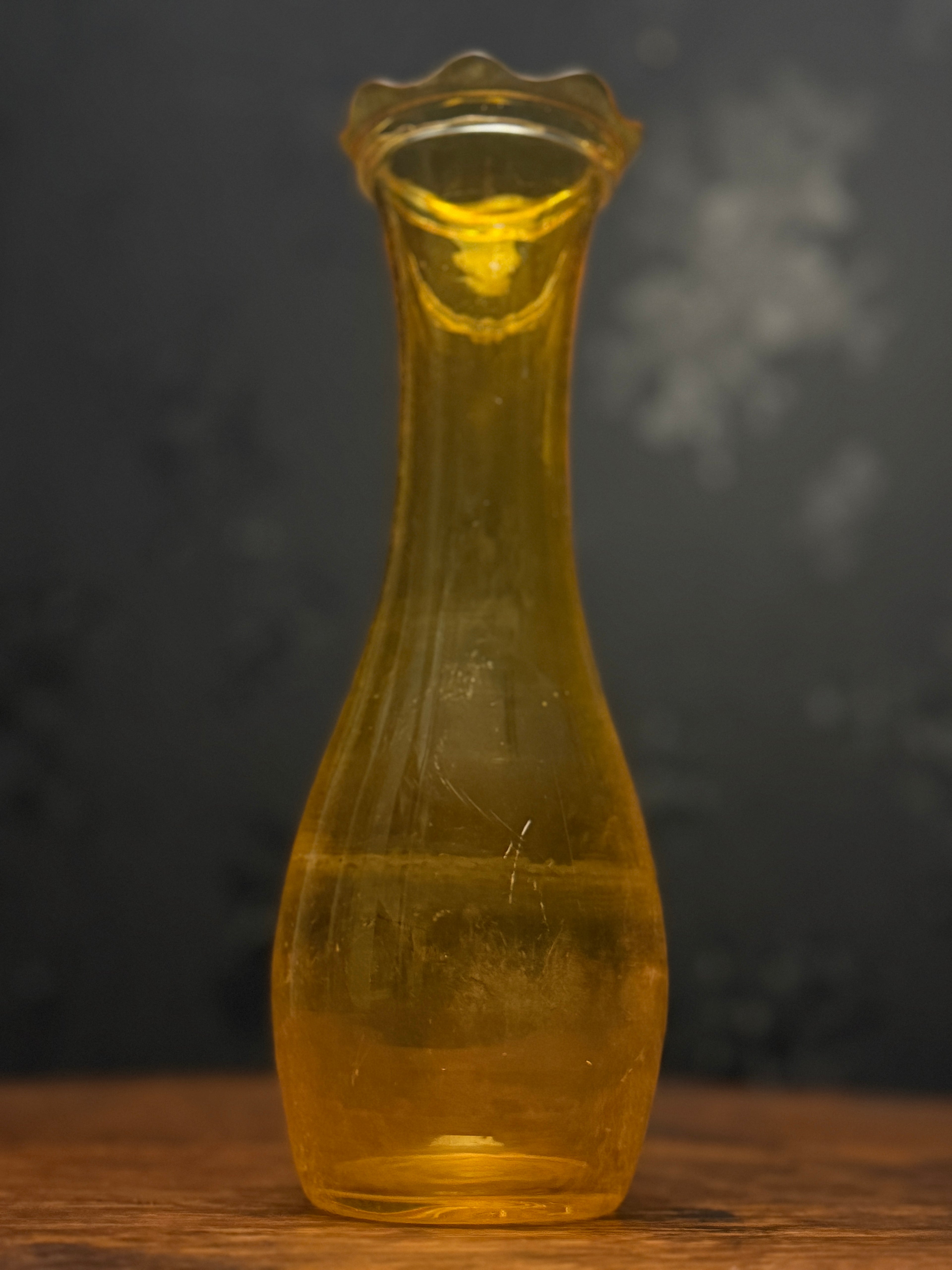 Amber Crackle Glass Bud Vase — Blenko Glass Company, Milton, West Virginia — Circa 1960–1965