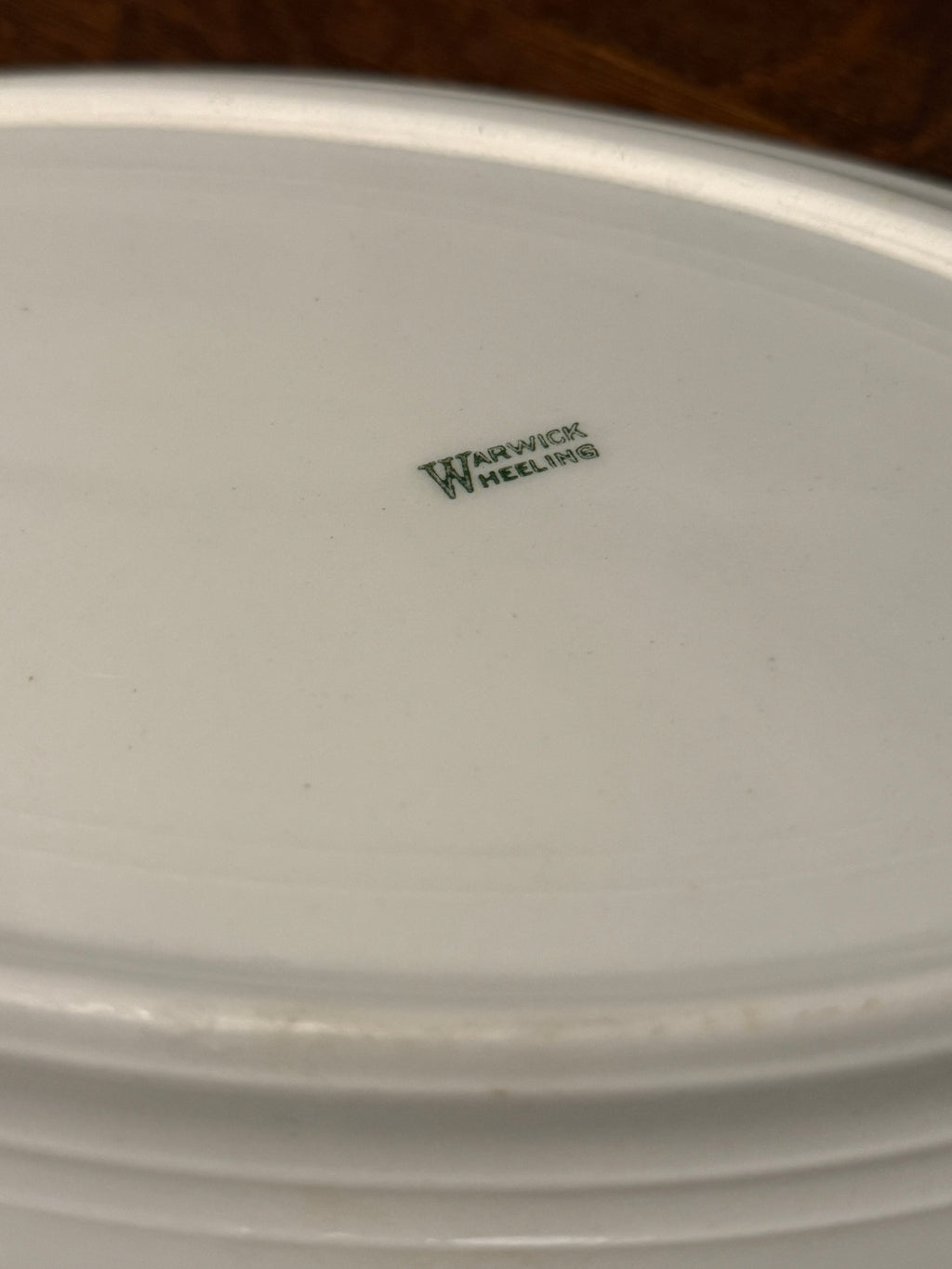 Warwick China Oval Serving Platter — Warwick China Co., Wheeling, West Virginia — Circa 1925–1945