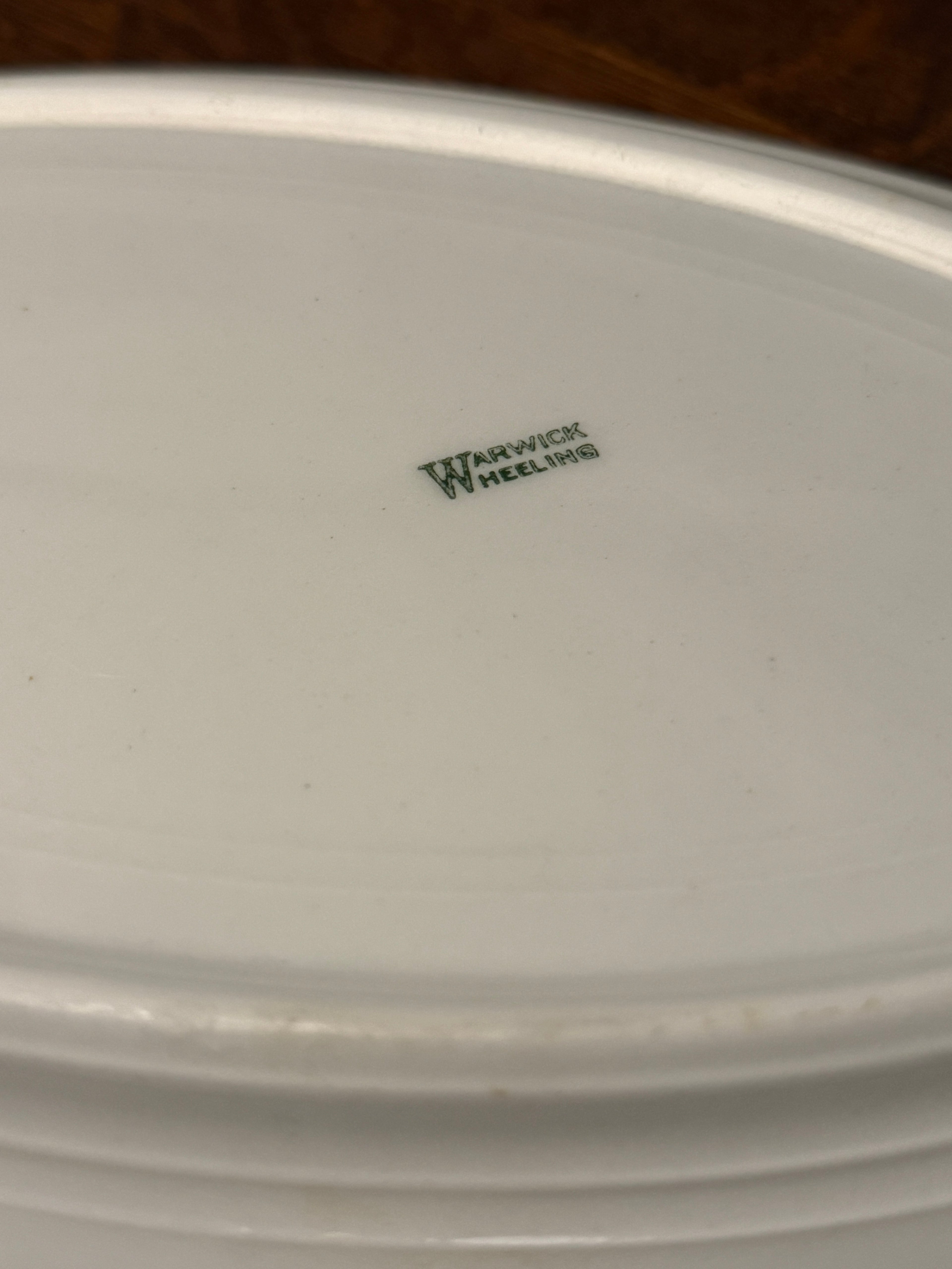 Warwick China Oval Serving Platter — Warwick China Co., Wheeling, West Virginia — Circa 1925–1945