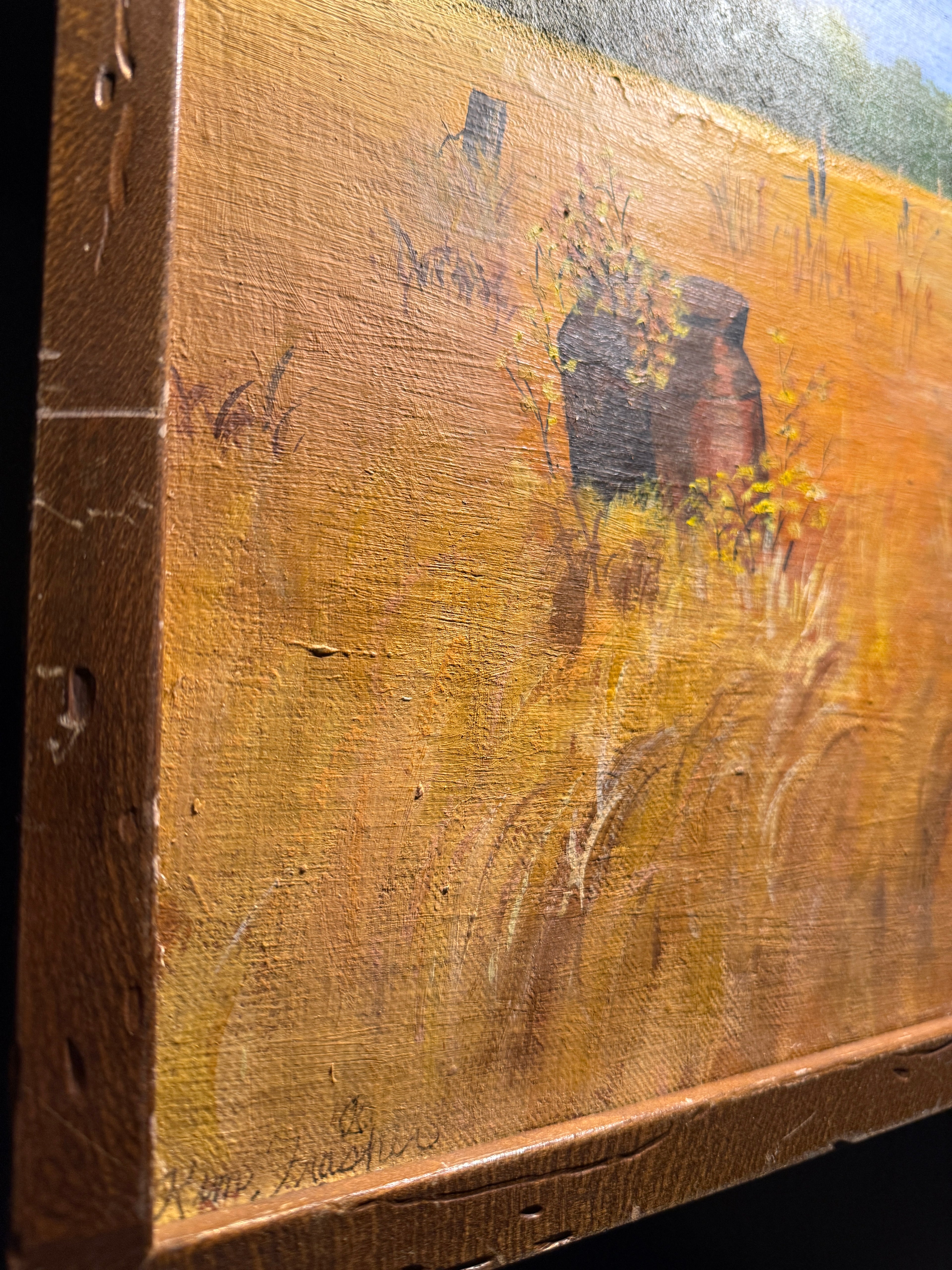 Western Landscape — Signed “Kemp Frashir / Frastin,” Framed in Reno, Nevada (c. 1970–1985)