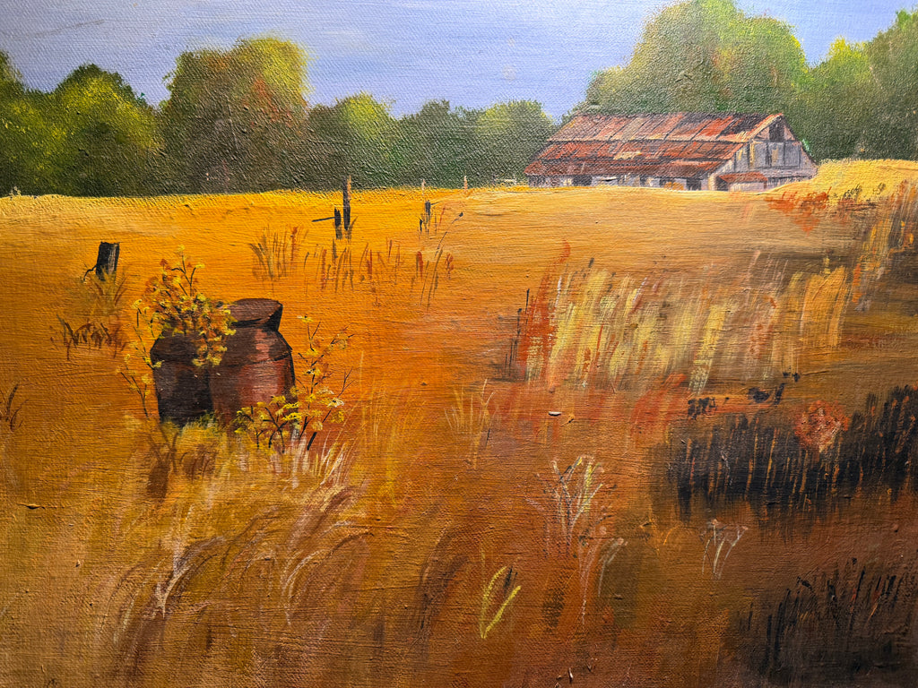 Western Landscape — Signed “Kemp Frashir / Frastin,” Framed in Reno, Nevada (c. 1970–1985)