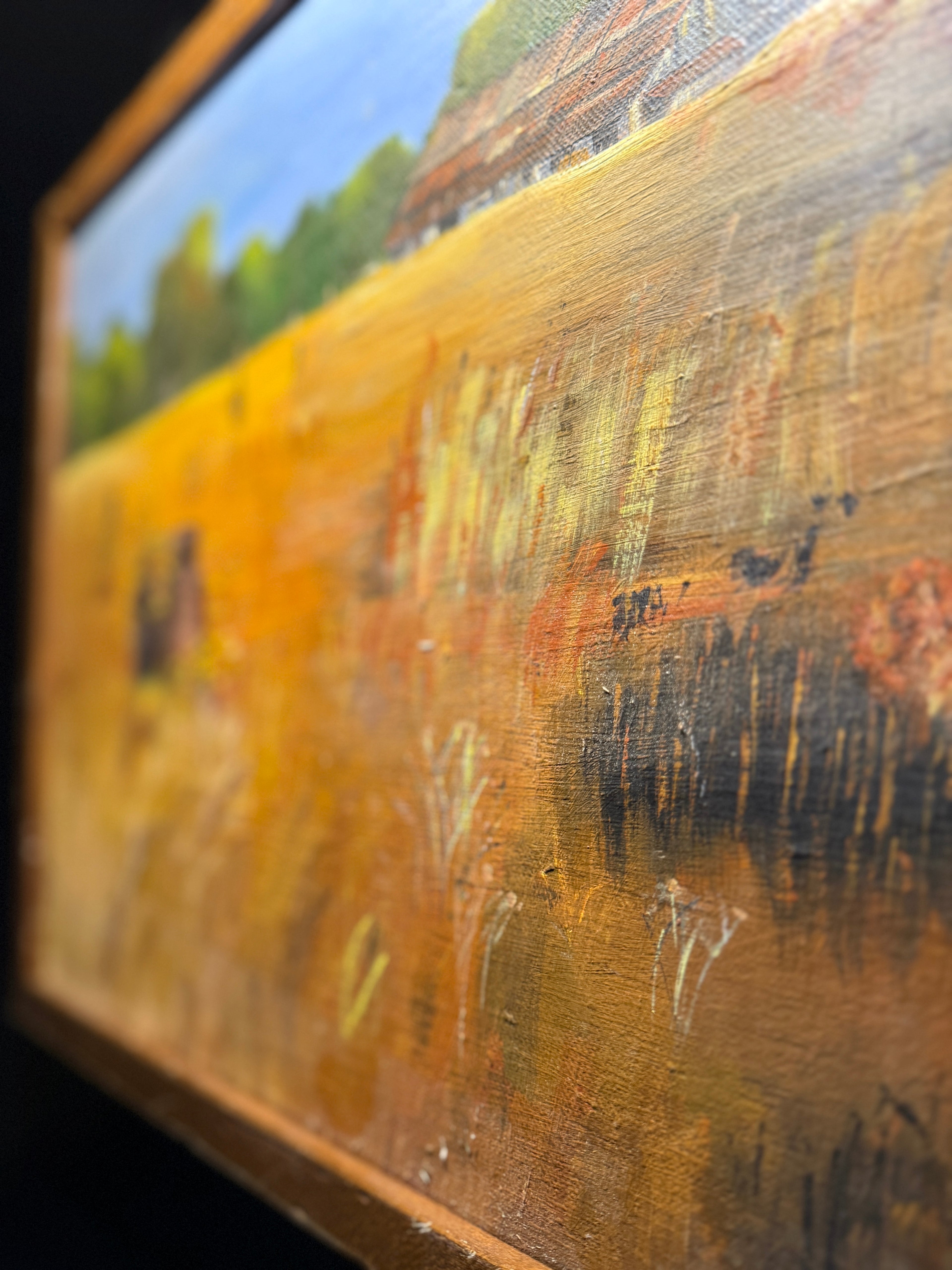 Western Landscape — Signed “Kemp Frashir / Frastin,” Framed in Reno, Nevada (c. 1970–1985)