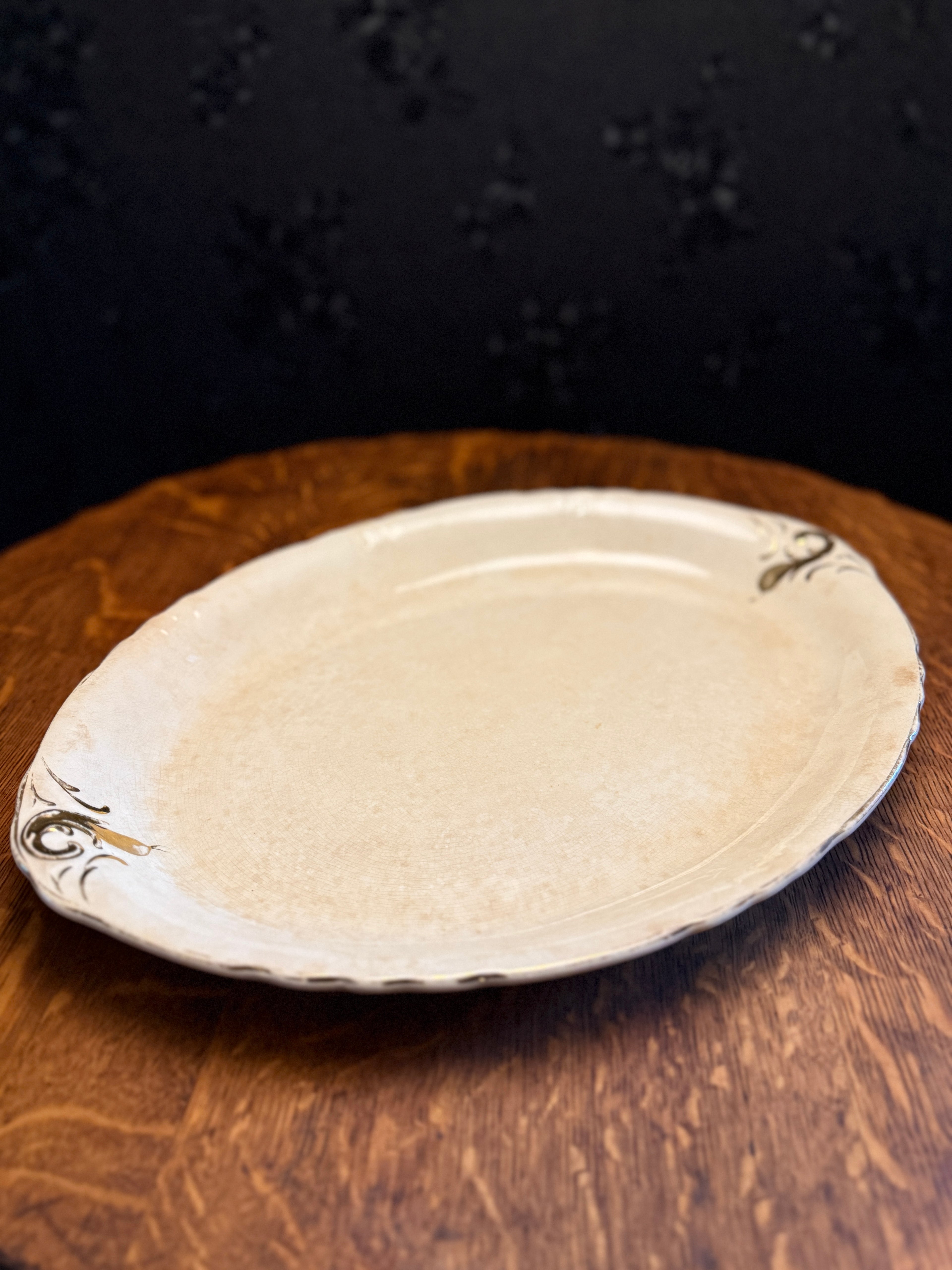 Mid-Century “Colonial Homestead” Oval Serving Platter by Royal China (USA), c. 1950s