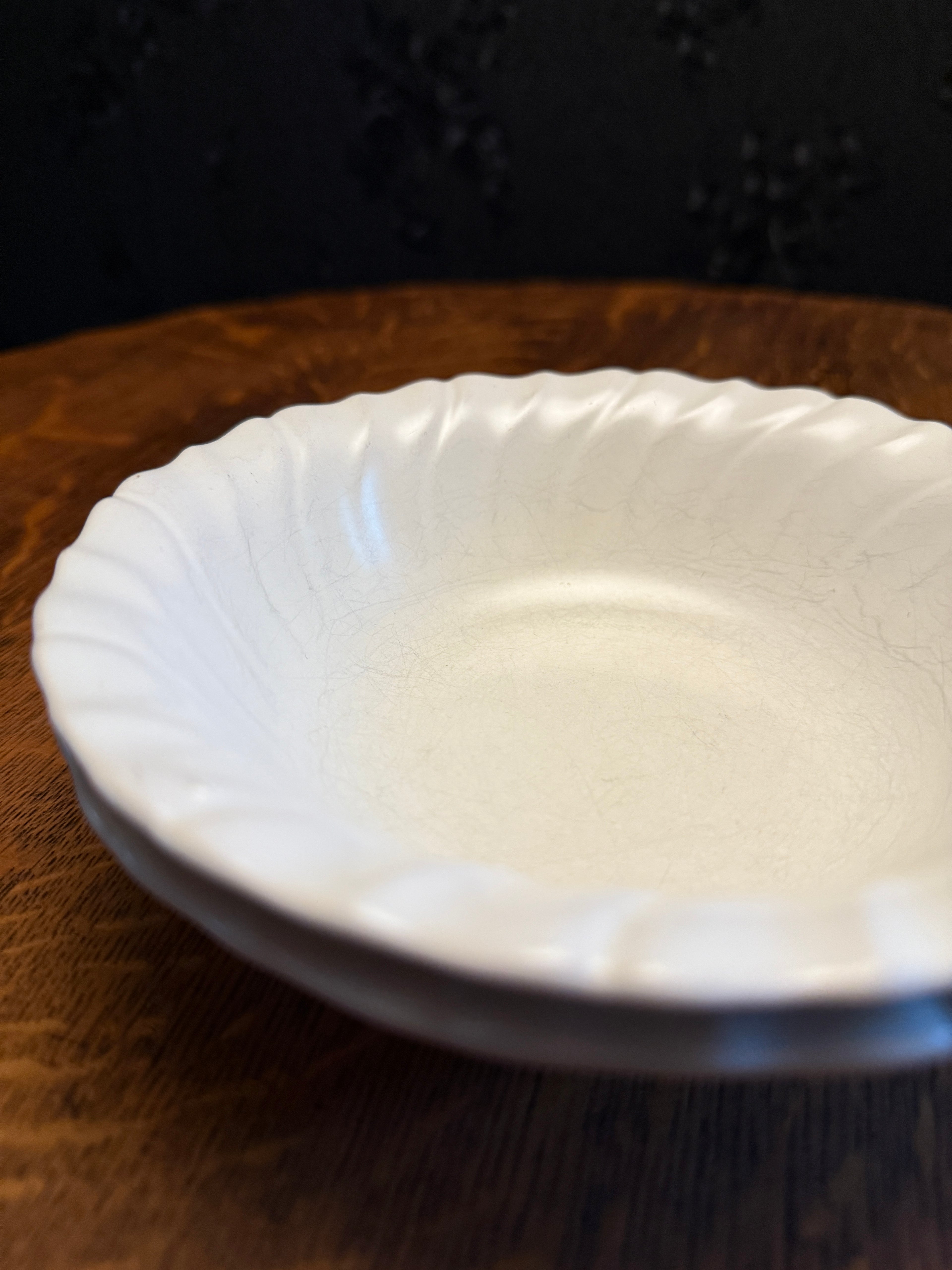 Mid-Century Mason’s Ironstone Scalloped Soup Bowls, (Pair) England, Circa 1940–1955