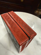 Antique Chinese Red Cinnabar-Style Lacquer Box, c. 1900–1930s