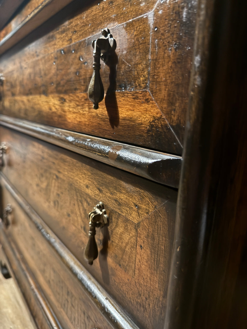 Early 19th-Century Continental Walnut Secretary Desk and Bookcase, Circa 1820–1840