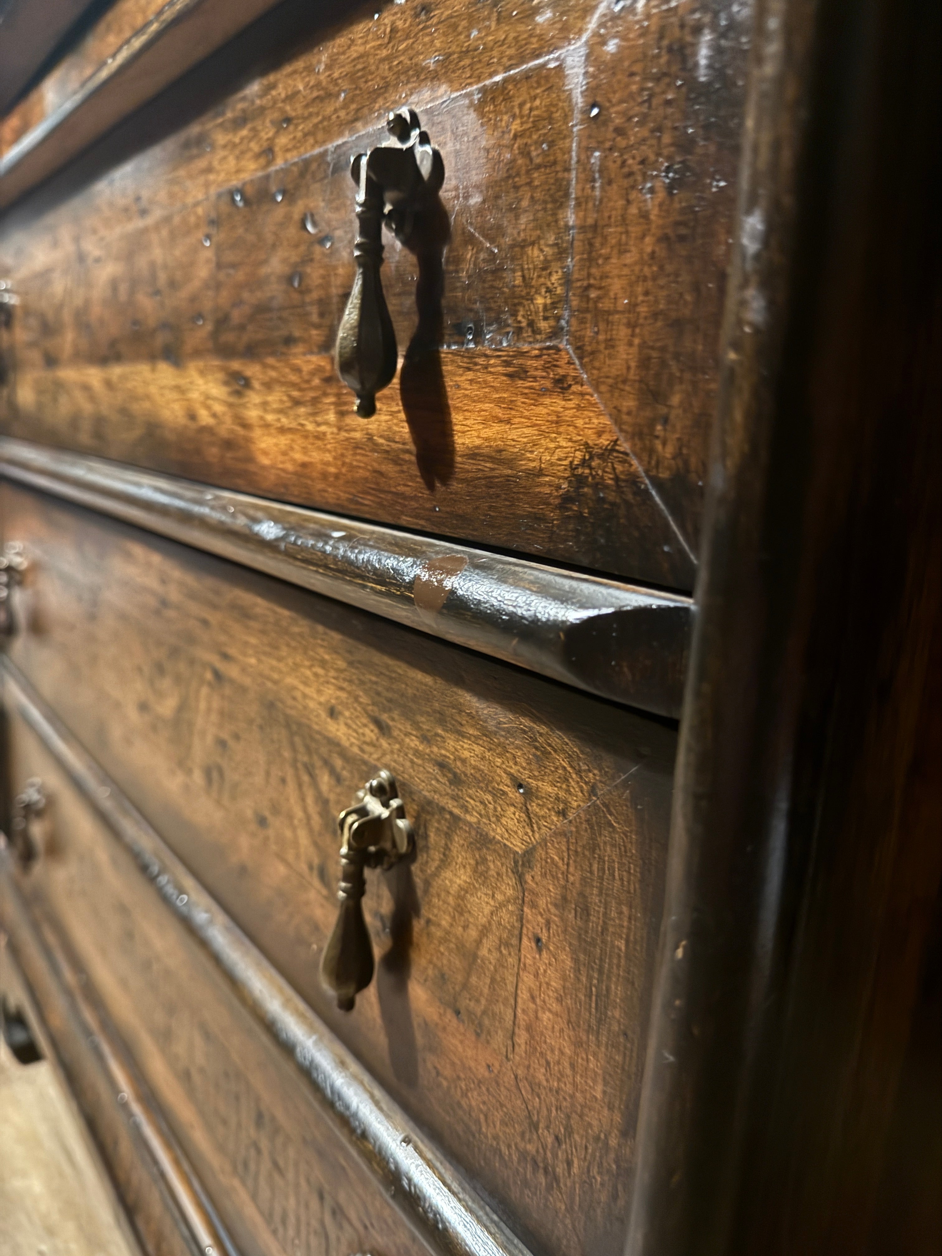 Early 19th-Century Continental Walnut Secretary Desk and Bookcase, Circa 1820–1840