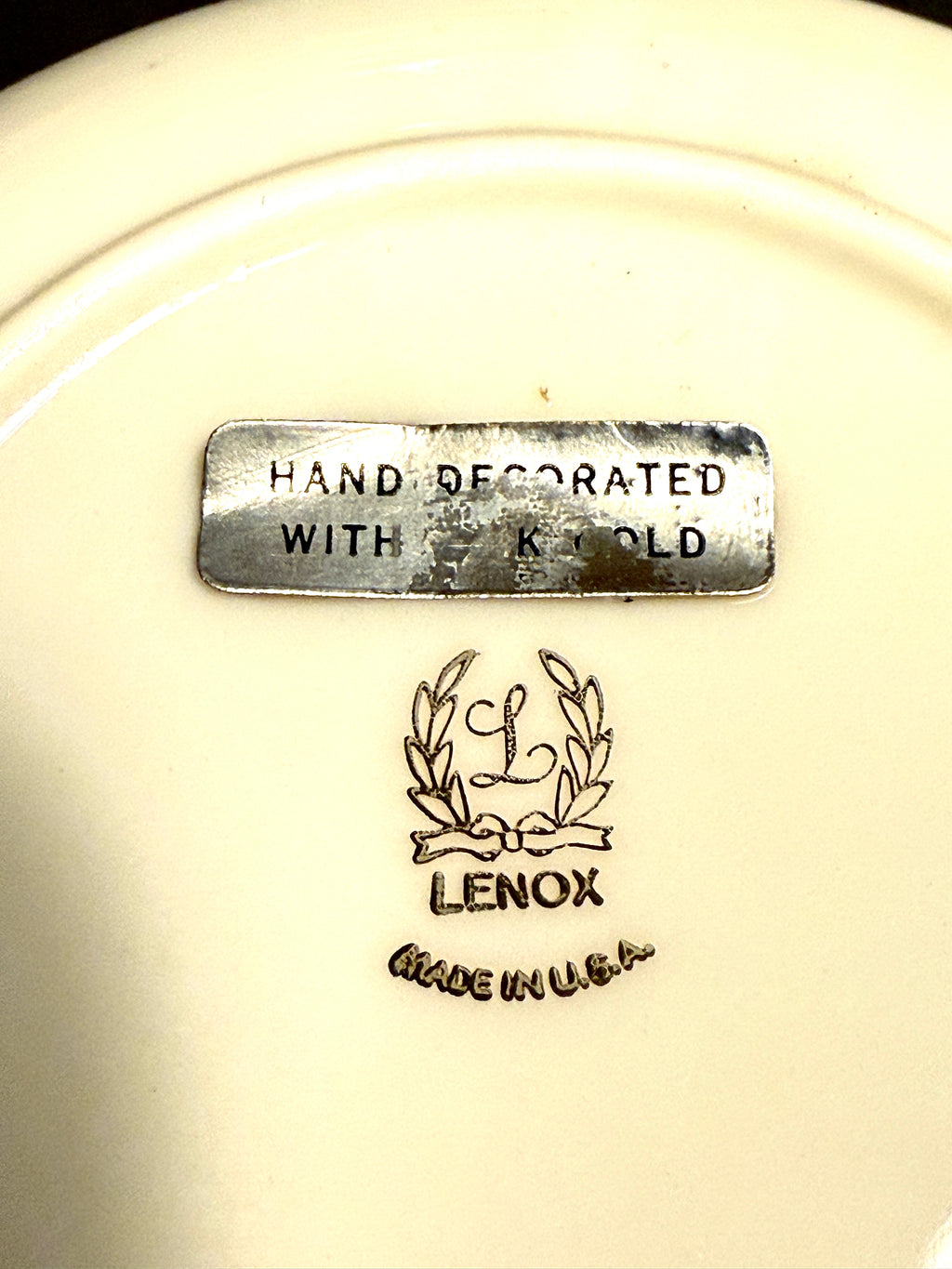 Lenox “Laurent” 24K Gold-Rim Bread & Butter Plates (Trenton, NJ, c. 1960s)