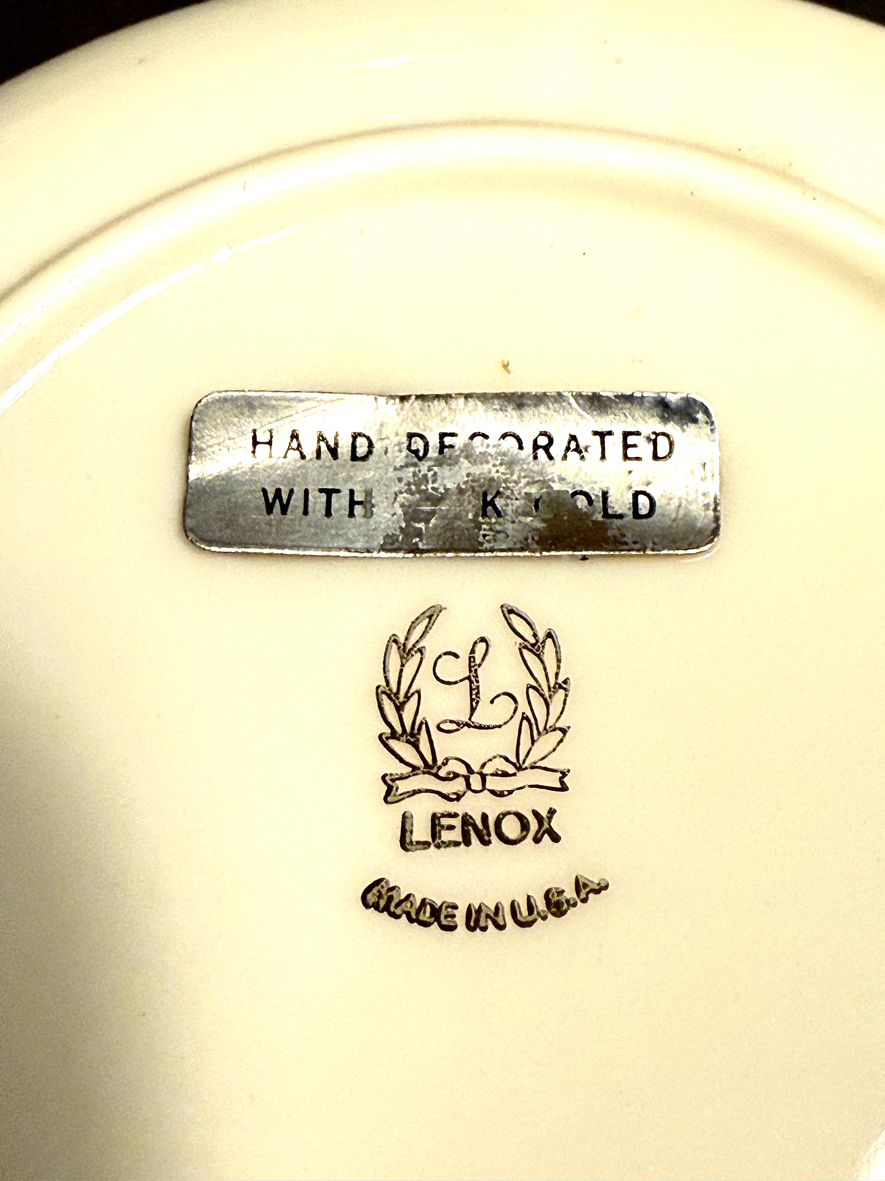 Lenox “Laurent” 24K Gold-Rim Bread & Butter Plates (Trenton, NJ, c. 1960s)