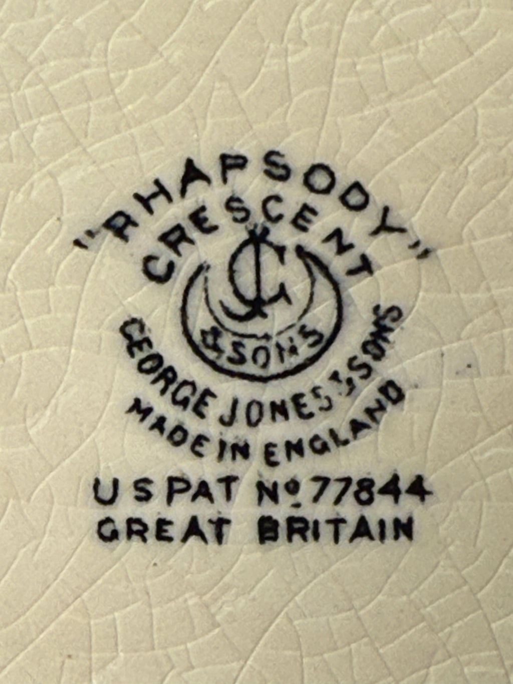 George Jones & Sons “Rhapsody” for Crescent China — Gilt & Embossed Small Plates and Berry/Sauce Bowls (England, c. 1920s–1930s)