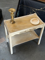Antique French Provincial Painted Two-Tier Occasional Table, Circa 1920s–1940s