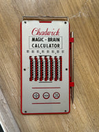 Vintage 1955 Chadwick Magic-Brain Mechanical Calculator With Stylus