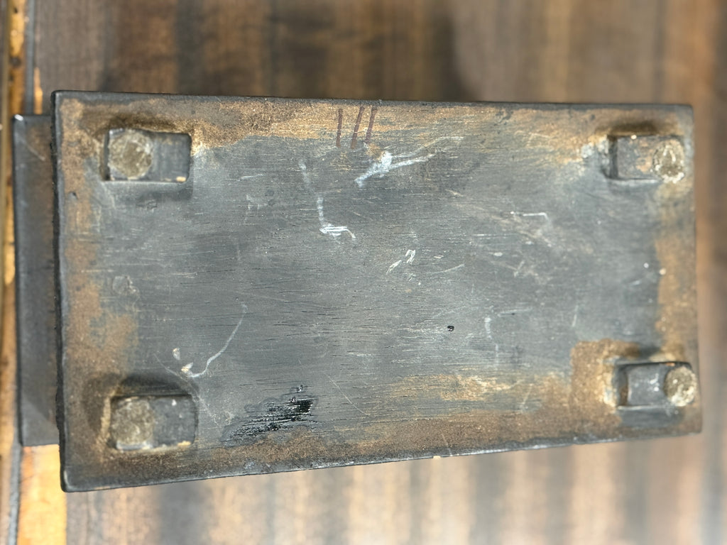 Antique English Ebonized Hand-Carved Wooden Casket Box With Worn Gilt Patina, c. 1870–1900