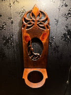 Late Victorian / Arts & Crafts Carved Parlor Wall Shelf & Lamp Bracket, c. 1895–1910