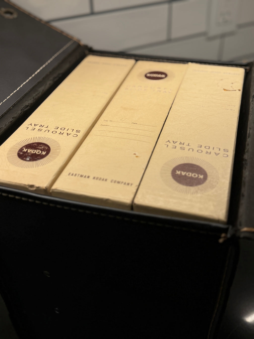 Kodak Carousel Slide Storage Case with Original Trays — Mid-Century Presentation Icon (c. 1960s–1970s)