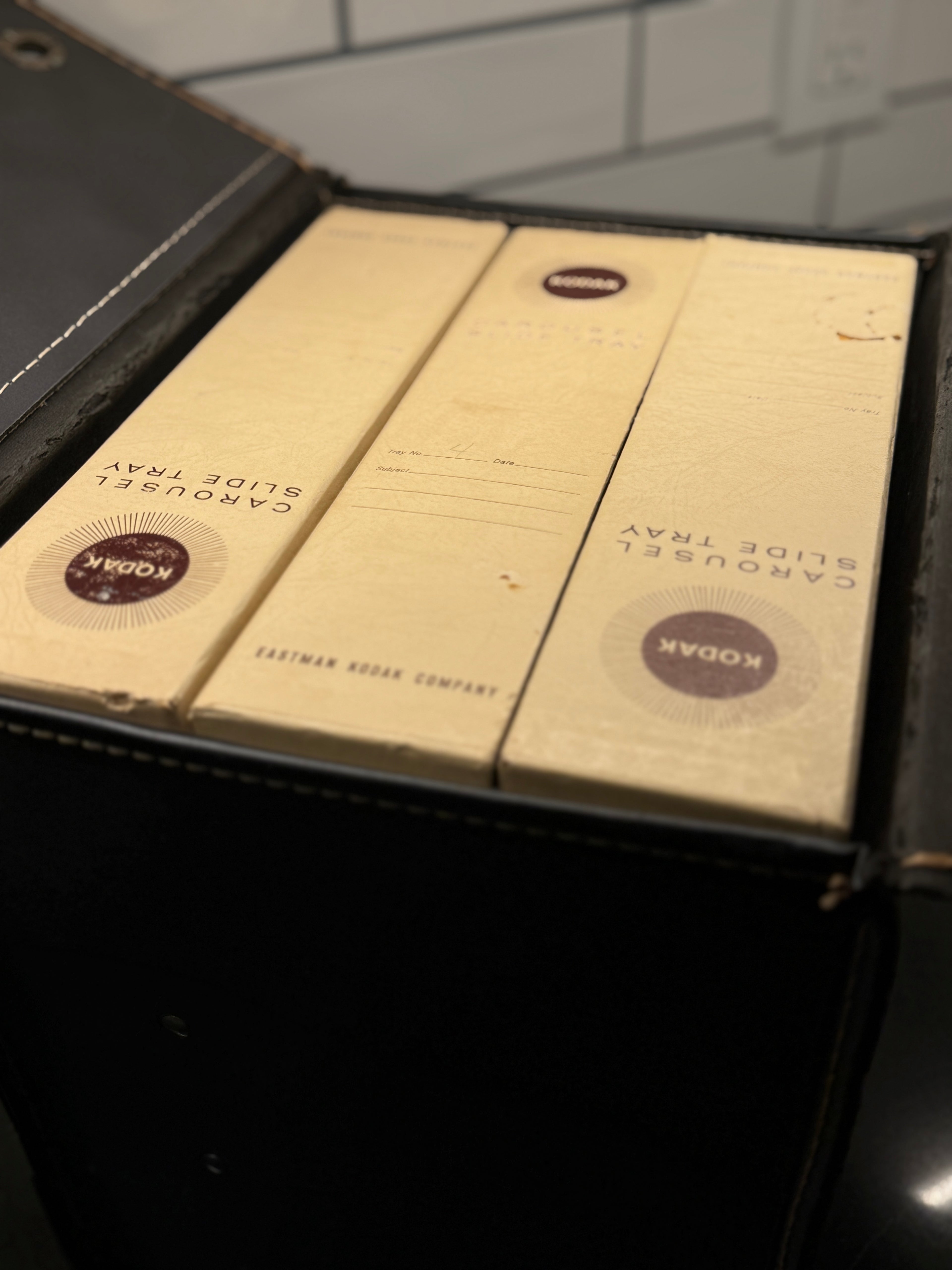 Kodak Carousel Slide Storage Case with Original Trays — Mid-Century Presentation Icon (c. 1960s–1970s)