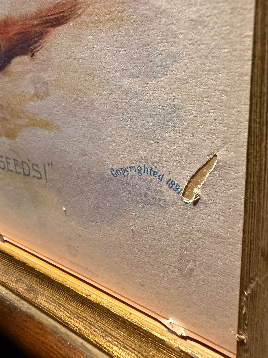 All Hands Up for Ferry’s Standard Seeds! — Original 1891 D.M. Ferry & Co. Advertising Lithograph